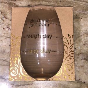NWT Oversized Stemless Wine Glass